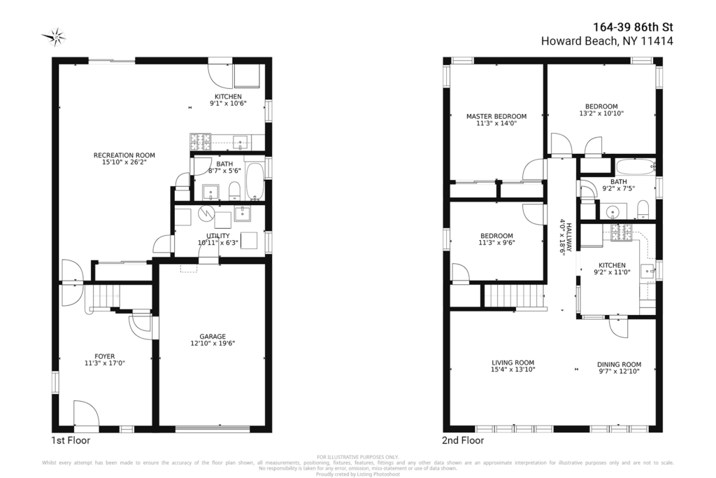 Photography of floor plans for real estate property in Howard Beach Brooklyn