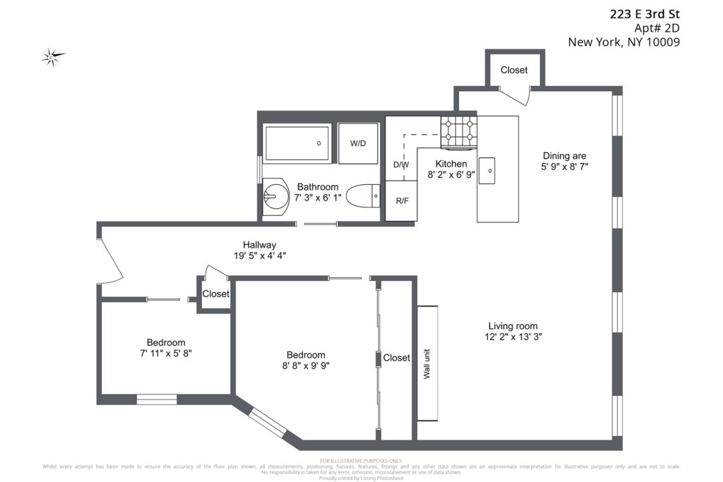 Photography of floor plans of a real estate property in Manhattan
