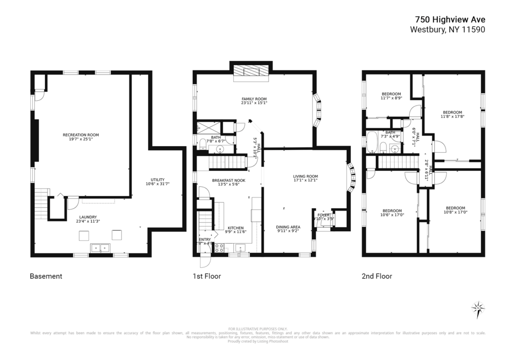 Photography of floor plans for real estate property in Westbury Long Island